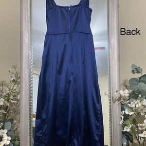 Mini Satin Blue Wrap Dress